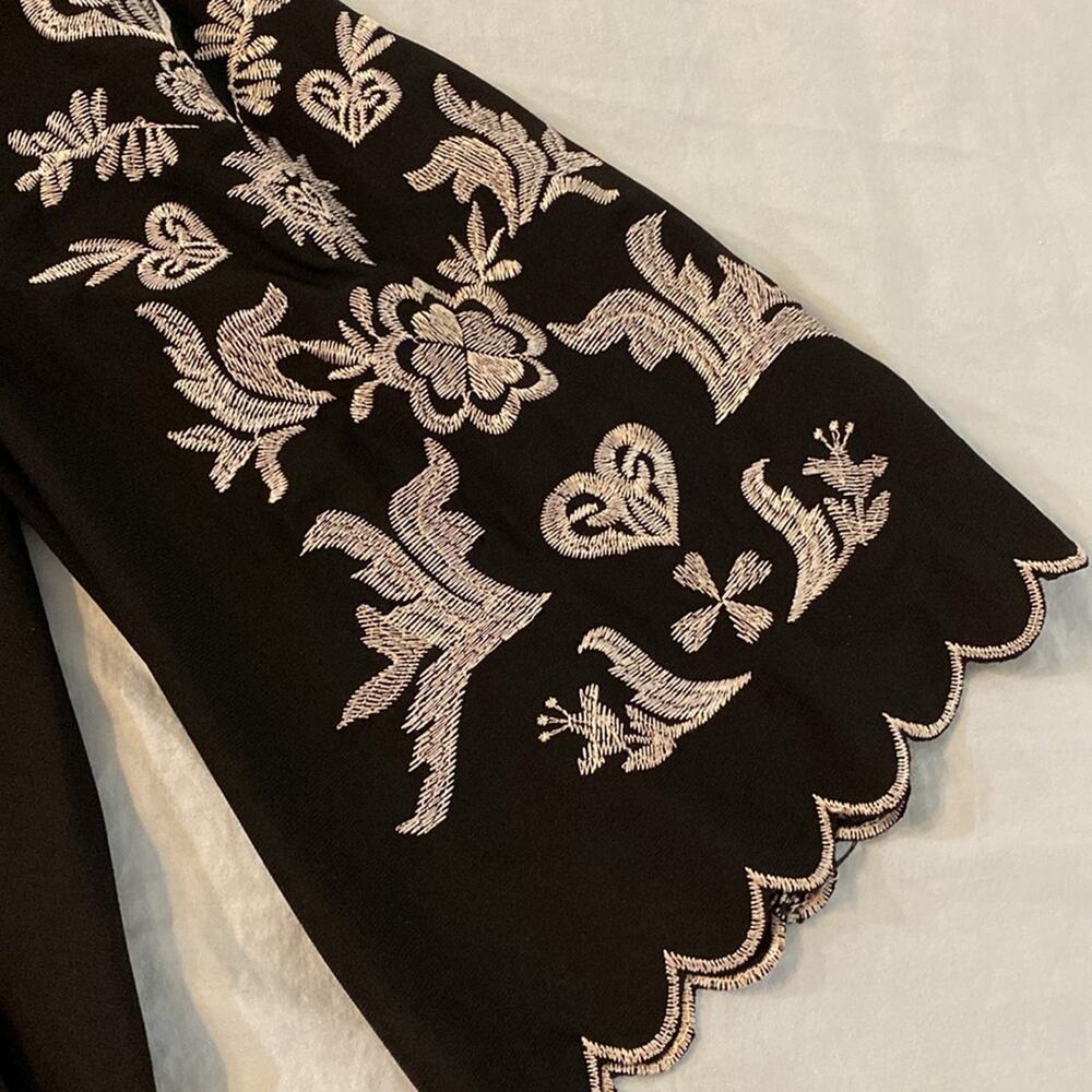 Antthony Original Black and White Jersey Embroidered Top and Cardigan Set Small - Picture 10 of 10